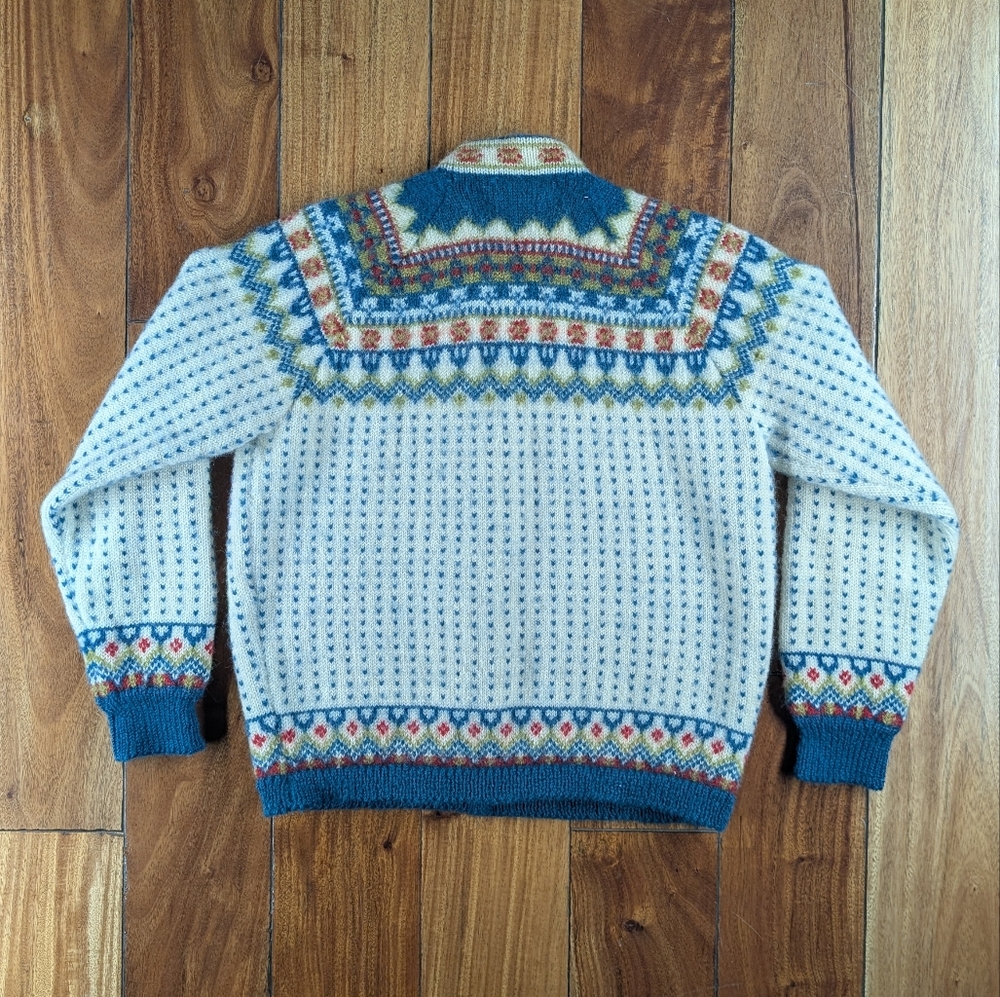 Viking Knit Vintage Handmade Wool Sweater (S) - Picture 2 of 7